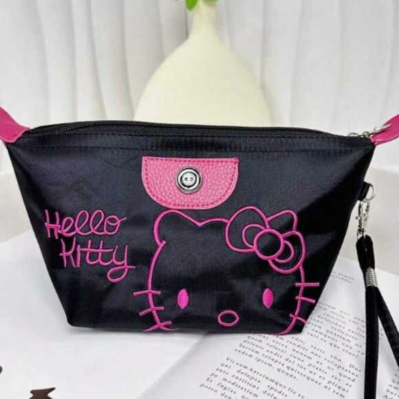 Hello Kitty Wristlet Purse Makeup Bag NWT - Picture 1 of 5